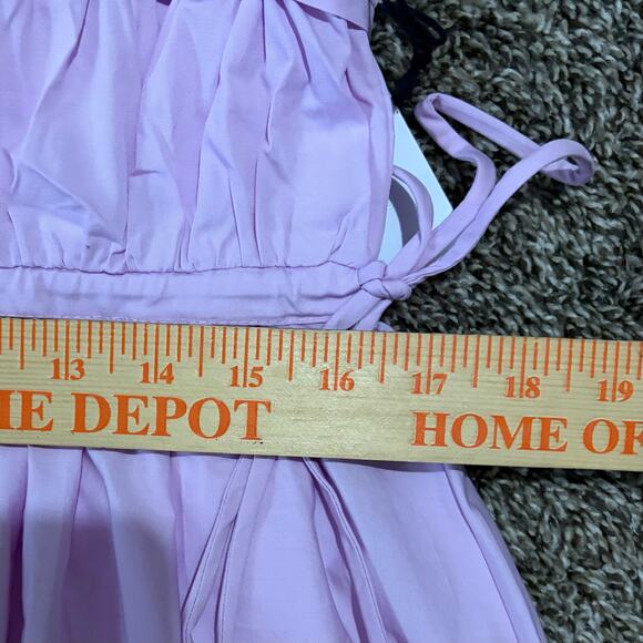 ASTR The Label Lorrie Midi Dress Small Lilac Midi Ruched Romantic Feminine NWT - Picture 6 of 10